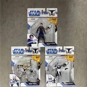 Star Wars Clone Wars Action keychain pack of 3. All collection